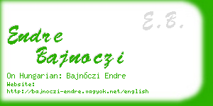 endre bajnoczi business card